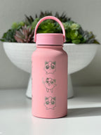 Jigglypuff Waterbottle Coffee Tumbler with Mic Singing and Angry Jigglypuff with Marker, Funny Cute Anime Travel Mug Cup Birthday Gifts