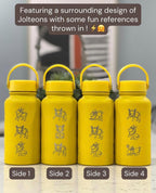 Jolteon Water Bottle, Eevee Eeveelution Engraved Straw Waterbottle Coffee Tea Tumbler Thermos, Gamer Birthday Anniversary Gift