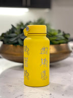 Jolteon Water Bottle, Eevee Eeveelution Engraved Straw Waterbottle Coffee Tea Tumbler Thermos, Gamer Birthday Anniversary Gift