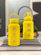 Jolteon Water Bottle, Eevee Eeveelution Engraved Straw Waterbottle Coffee Tea Tumbler Thermos, Gamer Birthday Anniversary Gift