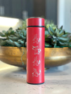 Charmeleon Coffee Tumbler Waterbottle Tea Infuser with Sleeping Charmeon Travel Mug Thermos, Charmander Evolution Anime Fan Birthday Gift