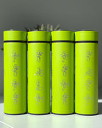 Treeko Coffee Tumbler with Tea Infuser Hoenn Grass Starter Water Bottle, Anime Gamer Travel Cup Mug Flask Drinkware Gift