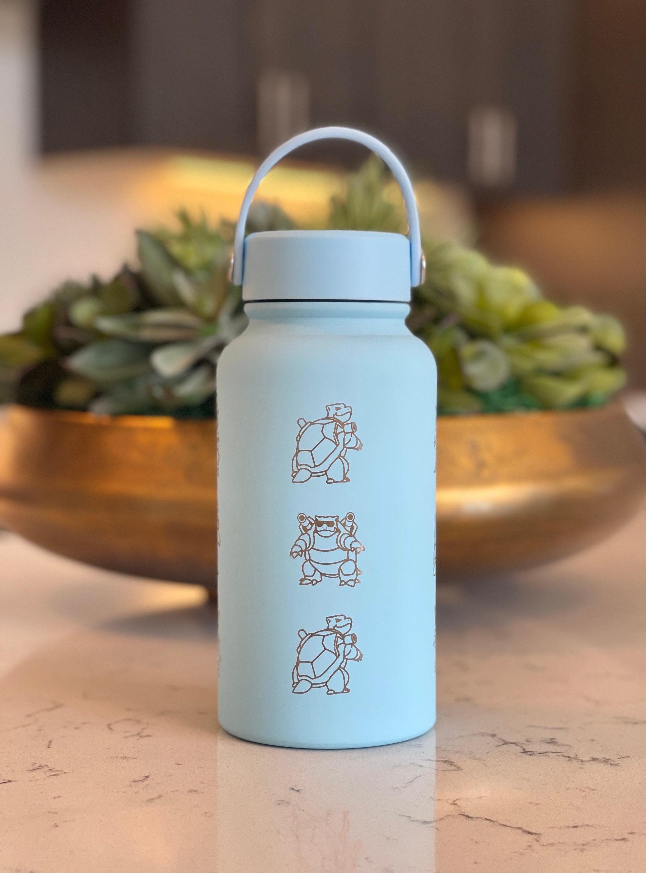 Blastoise Tumbler Engraved Water Bottle, Sunglass Glasses Blastoise & Unite Firefighter Costume, Flask Thermos Coffee Travel Mug Fan Gift