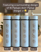 Piplup Tumbler Waterbottle with Tea Infuser, Coffee Tumbler, Angry & Sleeping Piplup Starter Cute Anime Waterbottle Travel Mug Gift