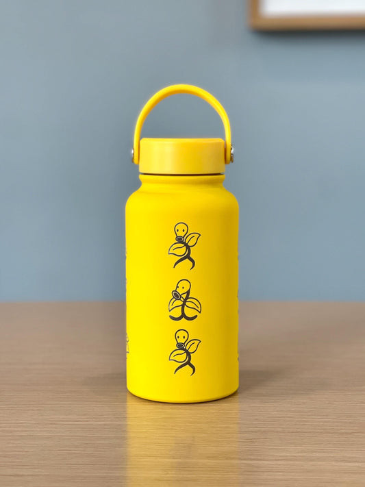 Bellsprout Water Bottle Engraved Coffee Tumbler with Sleeping Bellsprout & Razor Leaf Move Travel Mug Cup, Funny Anime Meme Birthday Gift