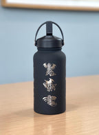 Giratina Water Bottle Engraved Coffee Tumbler with Origin and Altered Forme, Ghost Legendary Travel Mug Cup Flask, Gamer Birthday Gift