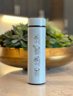 Oshawott Coffee Tumbler Tea Infuser Water Bottle, Unova Starter Otter Shell Travel Mug Thermos, Anime Fan Gamer Birthday Anniversary Gift
