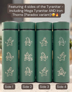 Tyranitar Coffee Tumbler Tea Infuser Waterbottle with Mega Tyranitar & Iron Thorns, Paradox Gamer Anime Travel Mug Flask Birthday Gift