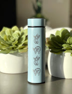 Vaporeon Coffee Tumbler with Tea Infuser, Vaporeon Water Gun & Cafe Top Hat Engraved Waterbottle, Eeveelution Anime Fan Birthday Gift