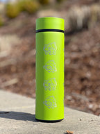 Bulbasaur Coffee Tumbler with Tea Infuser, Kanto Grass Starter Travel Cup Mug, Anime Gamer Fan Birthday Water Bottle Gift