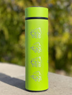 Bulbasaur Coffee Tumbler with Tea Infuser, Kanto Grass Starter Travel Cup Mug, Anime Gamer Fan Birthday Water Bottle Gift