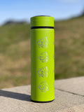 Bulbasaur Coffee Tumbler with Tea Infuser, Kanto Grass Starter Travel Cup Mug, Anime Gamer Fan Birthday Water Bottle Gift