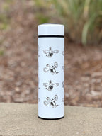 Lugia Coffee Tumbler Engraved Waterbottle with Tea Infuser, Aeroblast Move, Johto Legendary Pokemon Gale of Darkness Travel Mug Cup Gift