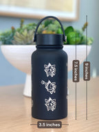 Zorua Zoroark Water Bottle Engraved Coffee Tumbler with Sleeping Zorua, Waterbottle Travel Mug Thermos, Anime Fan Anniversary Birthday Gift