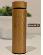 Kanto Johto Hoenn Gym Badges Tumbler Water Bottle with Tea Infuser Coffee Travel Cup Mug, Gamer Anime Waterbottle Birthday Gifts