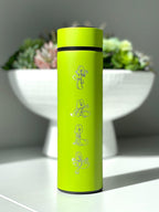 Treeko Coffee Tumbler with Tea Infuser Hoenn Grass Starter Water Bottle, Anime Gamer Travel Cup Mug Flask Drinkware Gift