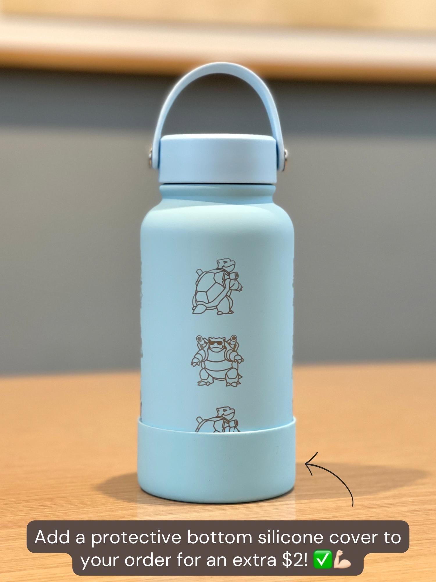 Blastoise Tumbler Engraved Water Bottle, Sunglass Glasses Blastoise & Unite Firefighter Costume, Flask Thermos Coffee Travel Mug Fan Gift