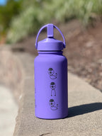 Drifloon Drifblim Water Bottle Engraved Coffee Tumbler with Sleeping Drifloon, Ghost Balloon Waterbottle Thermos, Anime Fan Anniversary Gift