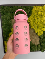 24 Classic Pokeballs Water Bottle Engraved Tumbler, Gamer Anime Fan Coffee Tea Travel Mug, Waterbottle Thermos Drink Birthday Gift