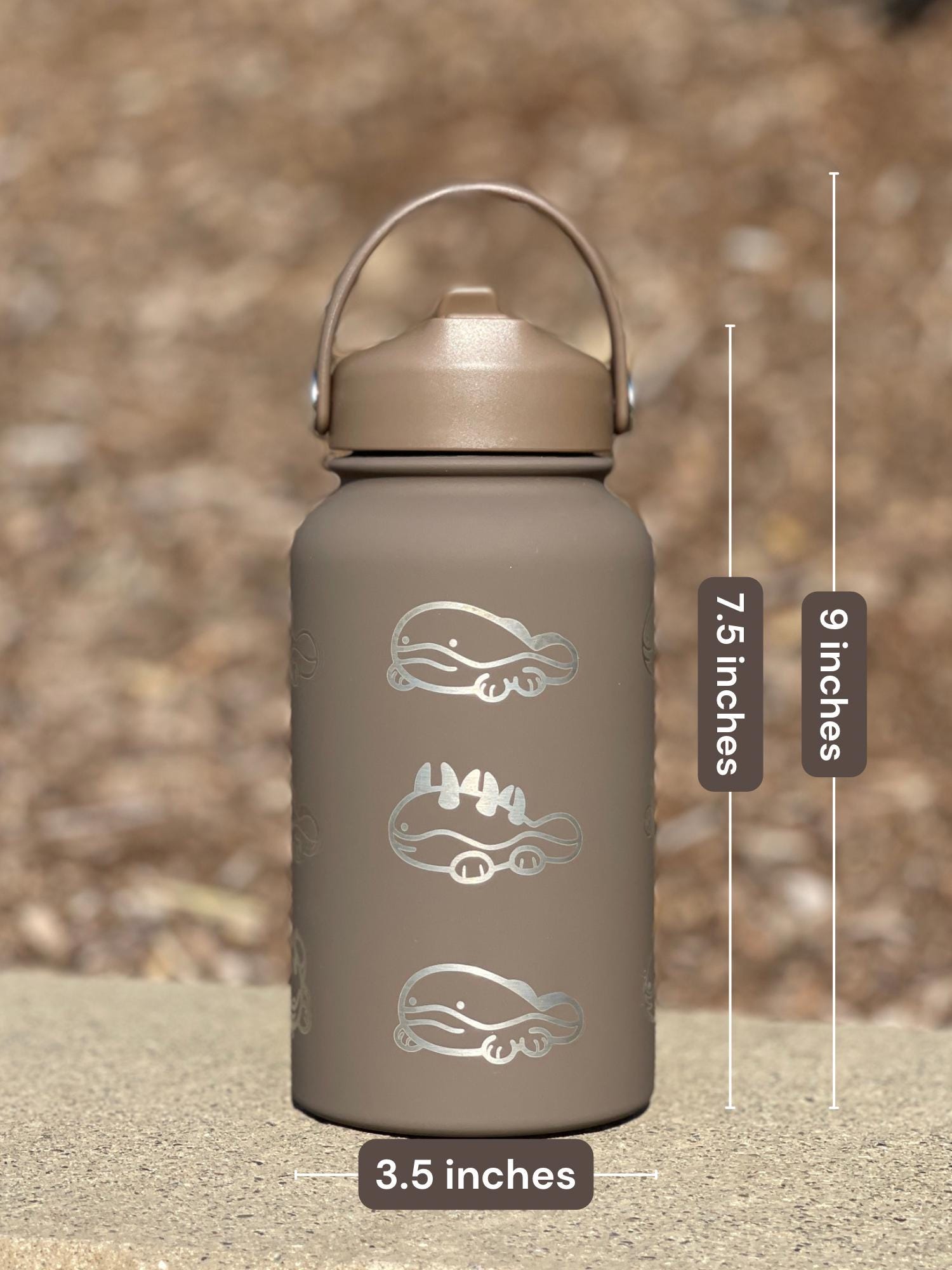 Clodsire Paldean Wooper Water Bottle Engraved Coffee Tumbler with Sleeping Clodsire, Waterbottle Travel Mug Anime Fan Birthday Gift