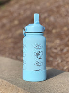 Swablu Altaria Waterbottle Engraved Coffee Tumbler with Sleeping Swablu, Flask Tea Travel Mug Cup Water Bottle, Hoenn Birthday Gamer Gift