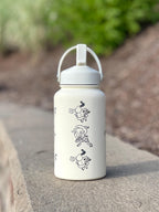 Hisuian Zorua Zoroark Water Bottle Engraved Coffee Tumbler, Waterbottle Travel Mug Thermos, Cute Anime Fan Anniversary Birthday Gift