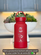 Fuecoco Water Bottle Engraved Coffee Tumbler, Sleeping & Friendly Chef Fuecoco, Paldea Fire Starter Waterbottle, Anime Fan Birthday Gift