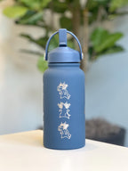 Typhlosion Engraved Water Bottle with Hisuian Typhlosion Waterbottle Coffee Tumbler, Johto Starter Anime Fan Travel Mug Gift