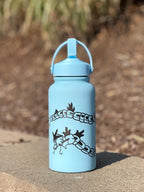 Gyarados & Shiny Red Gyarados Water Bottle Engraved Coffee Tumbler with Magikarp, Surrounding Design Waterbottle Anime Fan Birthday Gift