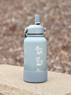 Poochyena Mightyena Water Bottle Engraved Coffee Tumbler, Cute Sleeping Poochyena Dog Waterbottle Travel Mug, Anime Hoenn Fan Birthday Gift
