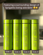 Sprigatito Coffee Tumbler with Tea Infuser, Sleeping Sprigatito, Cute Engraved Waterbottle Paldea Grass Starter Cat, Anime Fan Birthday Gift