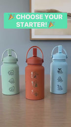 Bulbasaur Water Bottle Engraved Coffee Tumbler, Grass Kanto Starter Waterbottle Thermos Travel Mug Flask, Anime Fan Birthday Gift