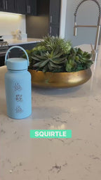 Squirtle Squad Water Bottle Engraved Coffee Tumbler with Sunglasses Saxophone Squirtle, Waterbottle Travel Mug Kanto Starter Birthday Gift