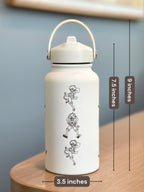 Luffy Gear 5 Water Bottle, One Piece Engraved Coffee Tumbler Waterbottle, Gomu